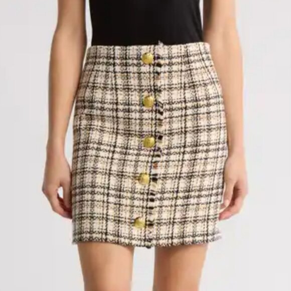 Veronica Beard Dresses & Skirts - NWT Veronica Beard Button-Front Tweed Skirt Size 4